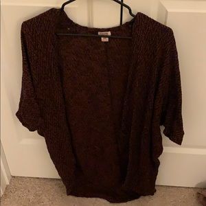 Black and red patterned cardigan